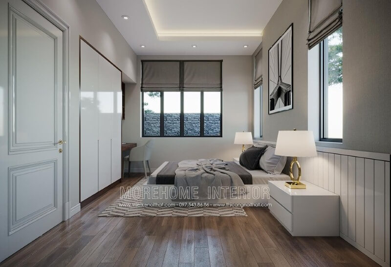 Đèn để bàn đẹp sang trọng cho phòng ngủ hiện đại. thiết kế nội thất chung cư