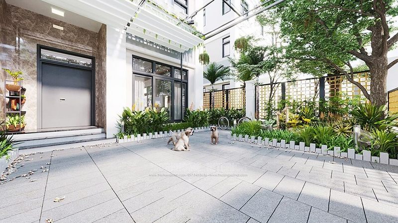 Việc thiết kế ngoại thất sân vườn của biệt thự để tạo nên sự đẹp đẽ.