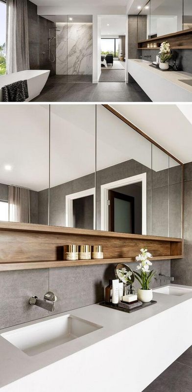 Ốp đá lavabo có màu trắng đơn giản.